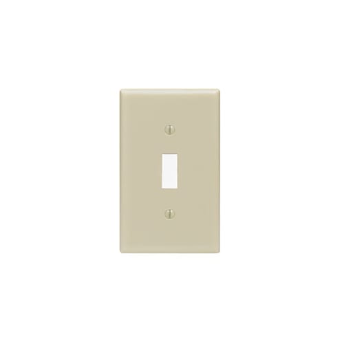 Leviton Toggle Switch Wall Plate, 1 Gang, Ivory